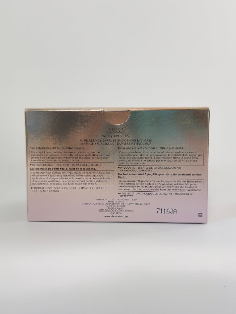 Shiseido Benefiance WrinkleResist24 Pure Retinol Eye Masks 12 Pairs NWT Costco - Picture 3 of 6